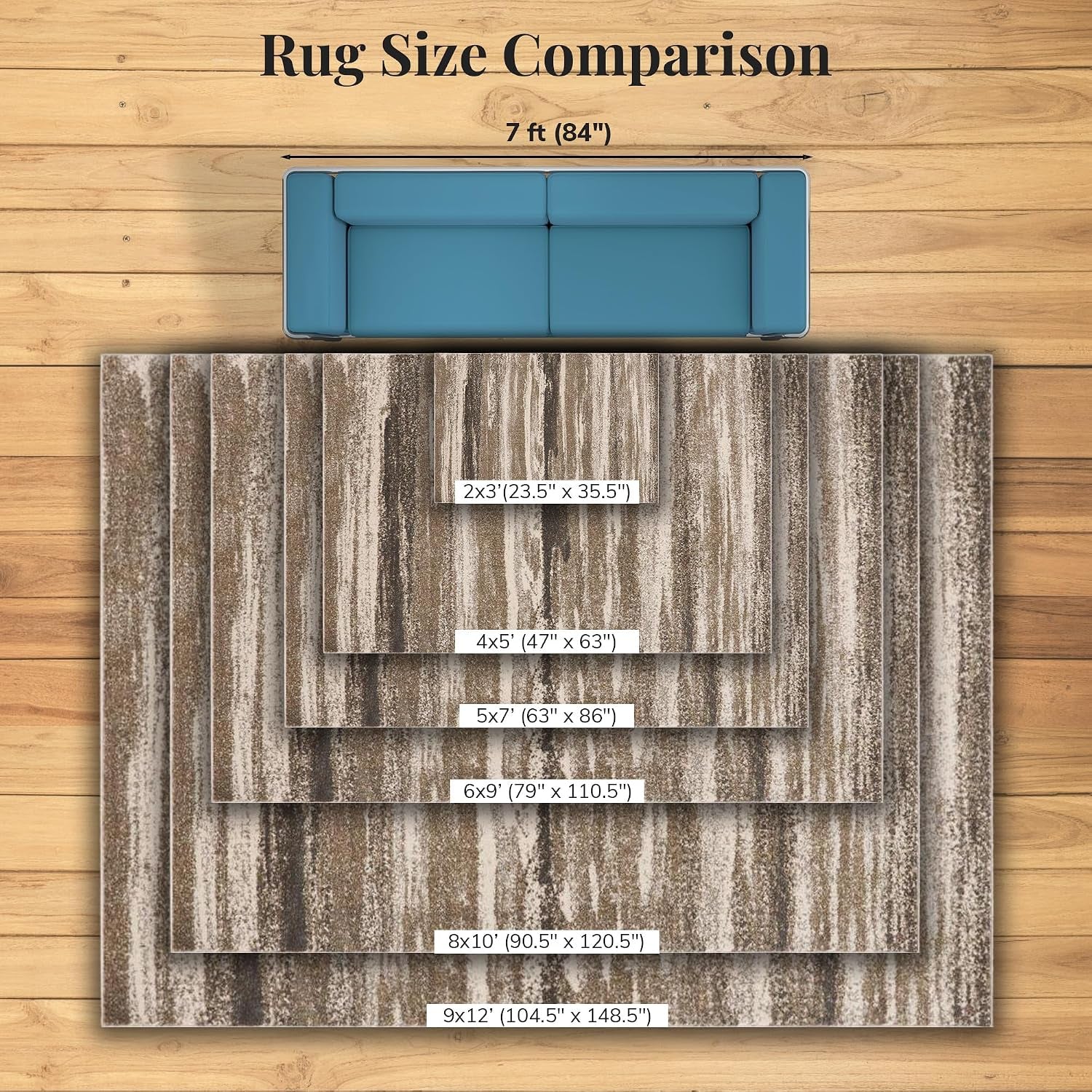 Modern Abstract Area Rug Beige 5X7 | Stain-Resistant, Cozy